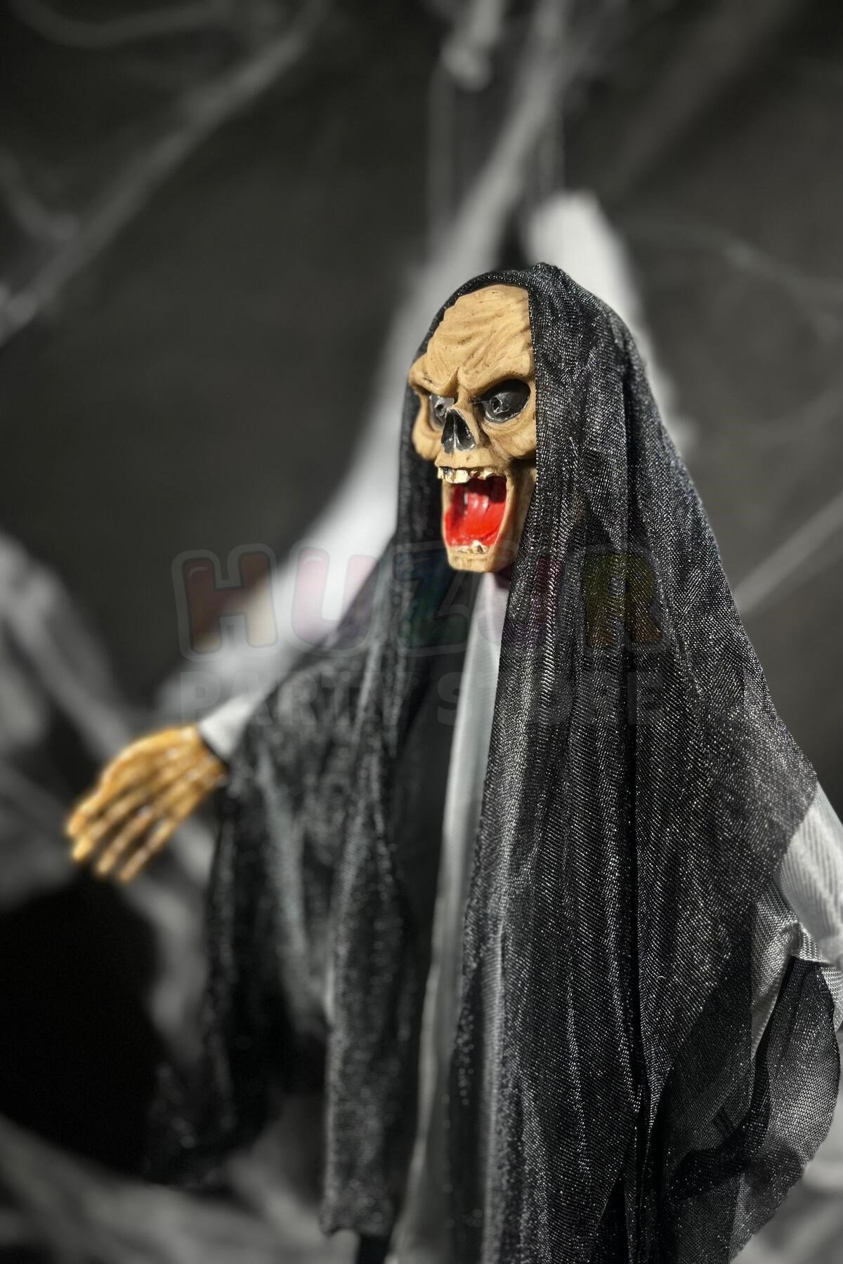 50 Cm Pilli Sese Duyarlı Kollarına Şekil Verilebilen Işıklı Halloween Cadılar Bayramı Parti Dekoru