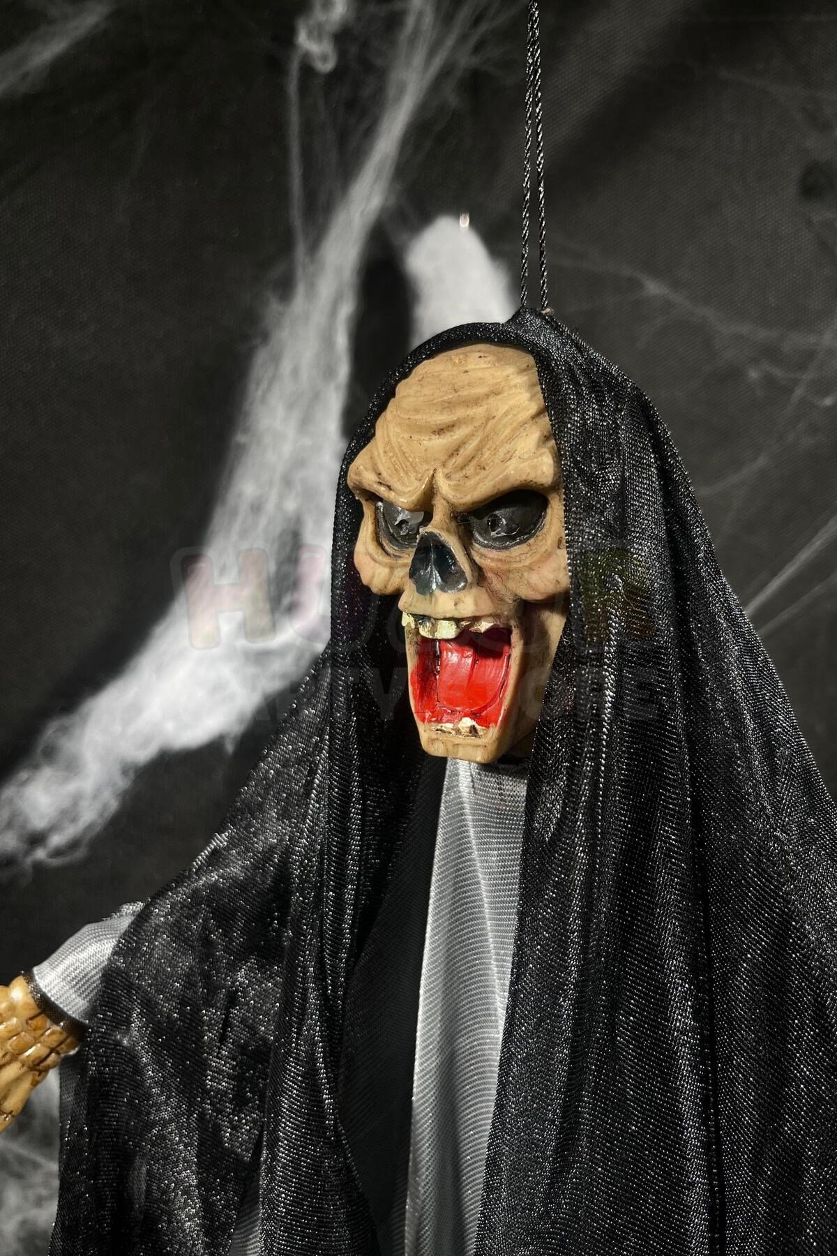 50 Cm Pilli Sese Duyarlı Kollarına Şekil Verilebilen Işıklı Halloween Cadılar Bayramı Parti Dekoru