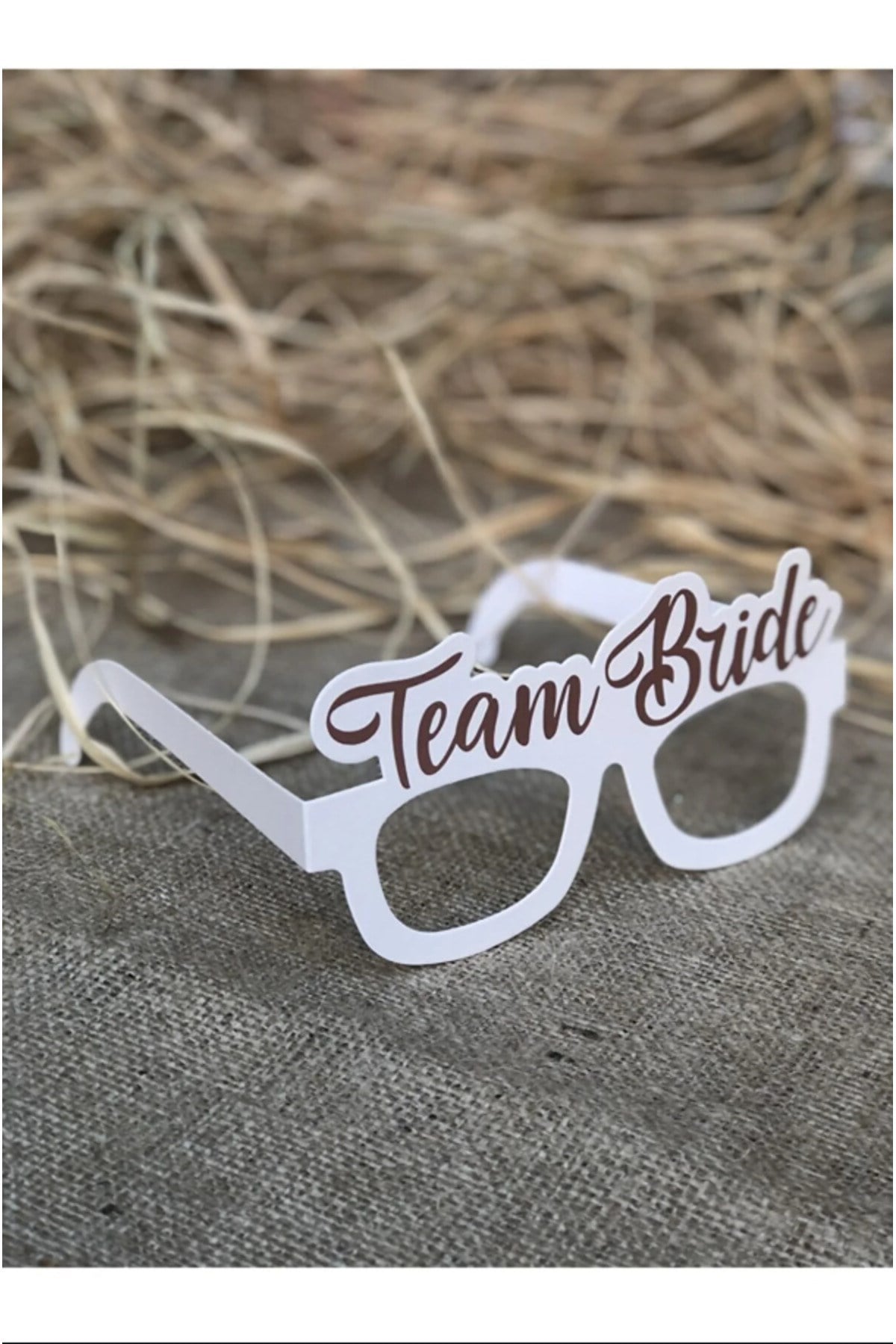8 Adet Bride Konsepti Gözlük Rose Gold Renk Team Bride Yazılı Beyaz Bekarlığa Veda Partisi Gözlüğü