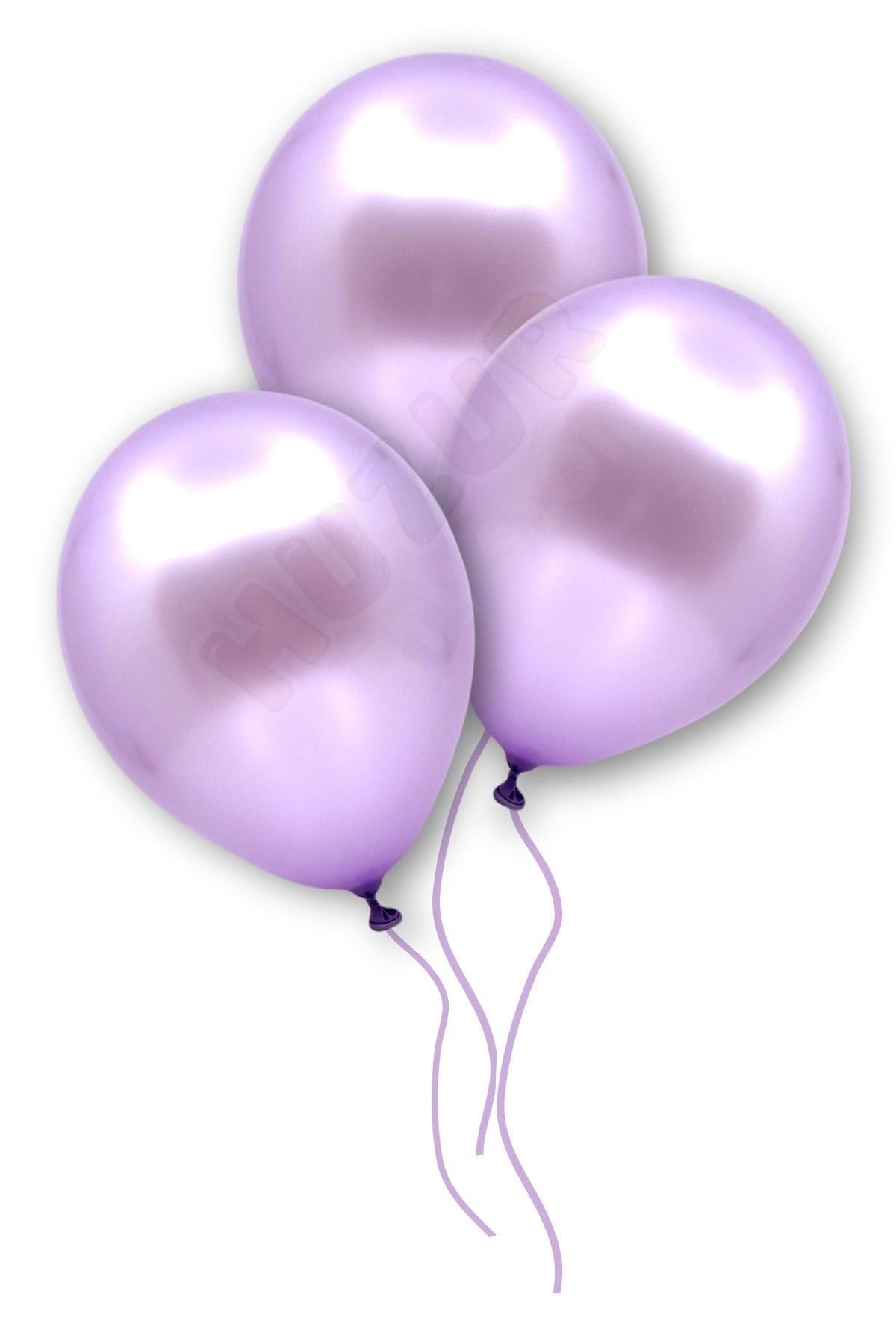 Açık Mor Renkli Metalik Balon 50 Adet 30 Cm Lateks Açık Violet Lila Doğum Günü Partisi Temalı Balonu