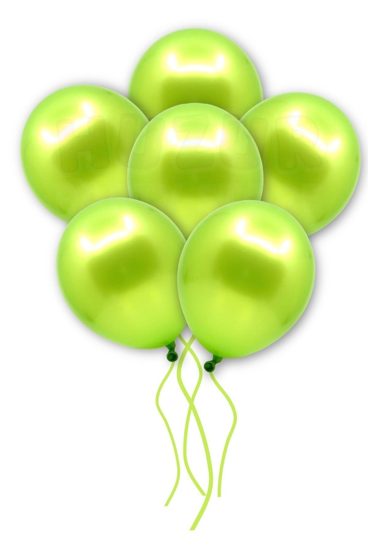Açık Yeşil Renkli Metalik Balon 10 Adet 30 Cm Lateks Parti Safari Hayvanları Doğum Günü Balonu