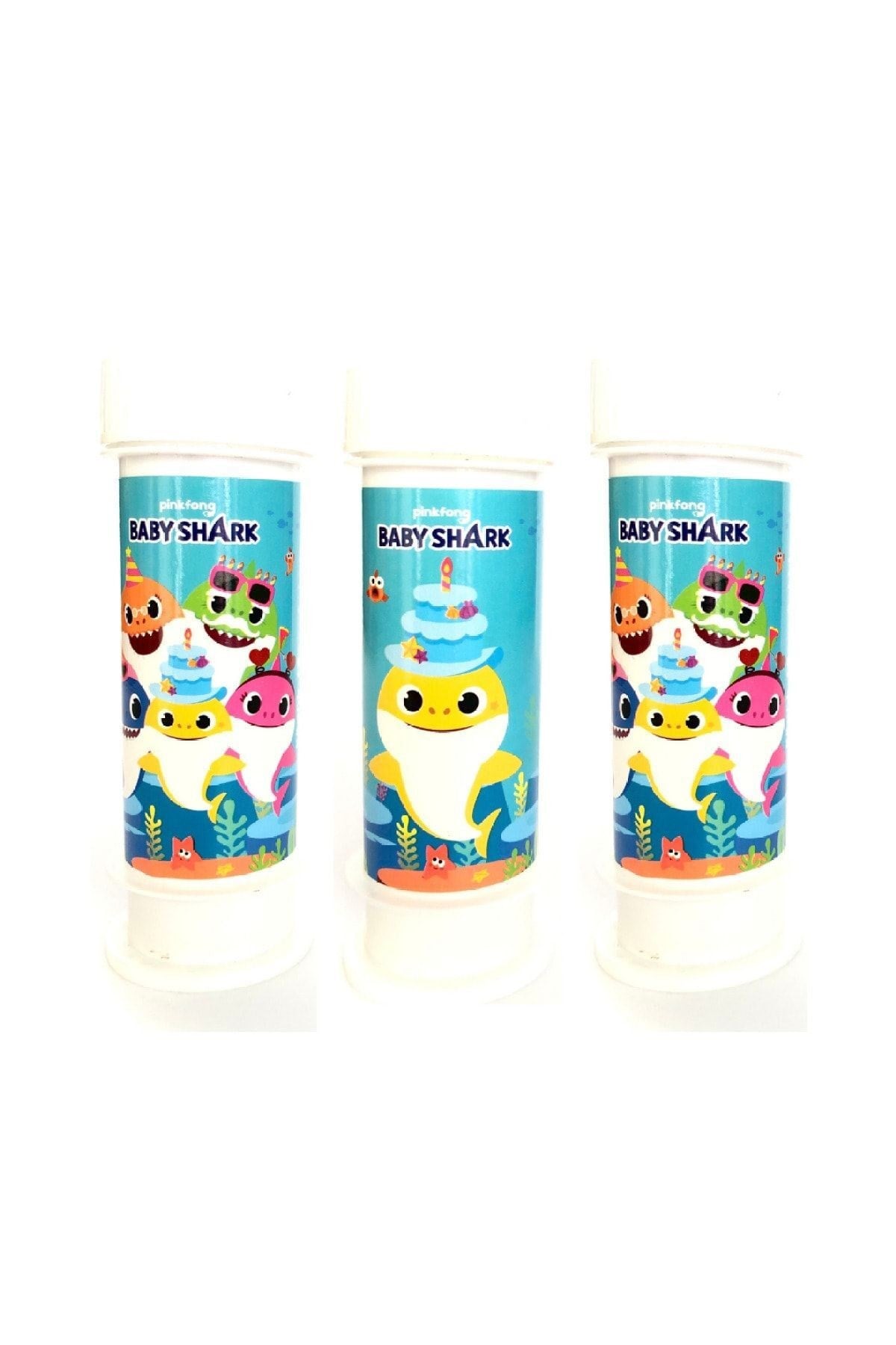 Baby Shark Köpek Balığı Temalı Köpük Balon 3lü 60 ml