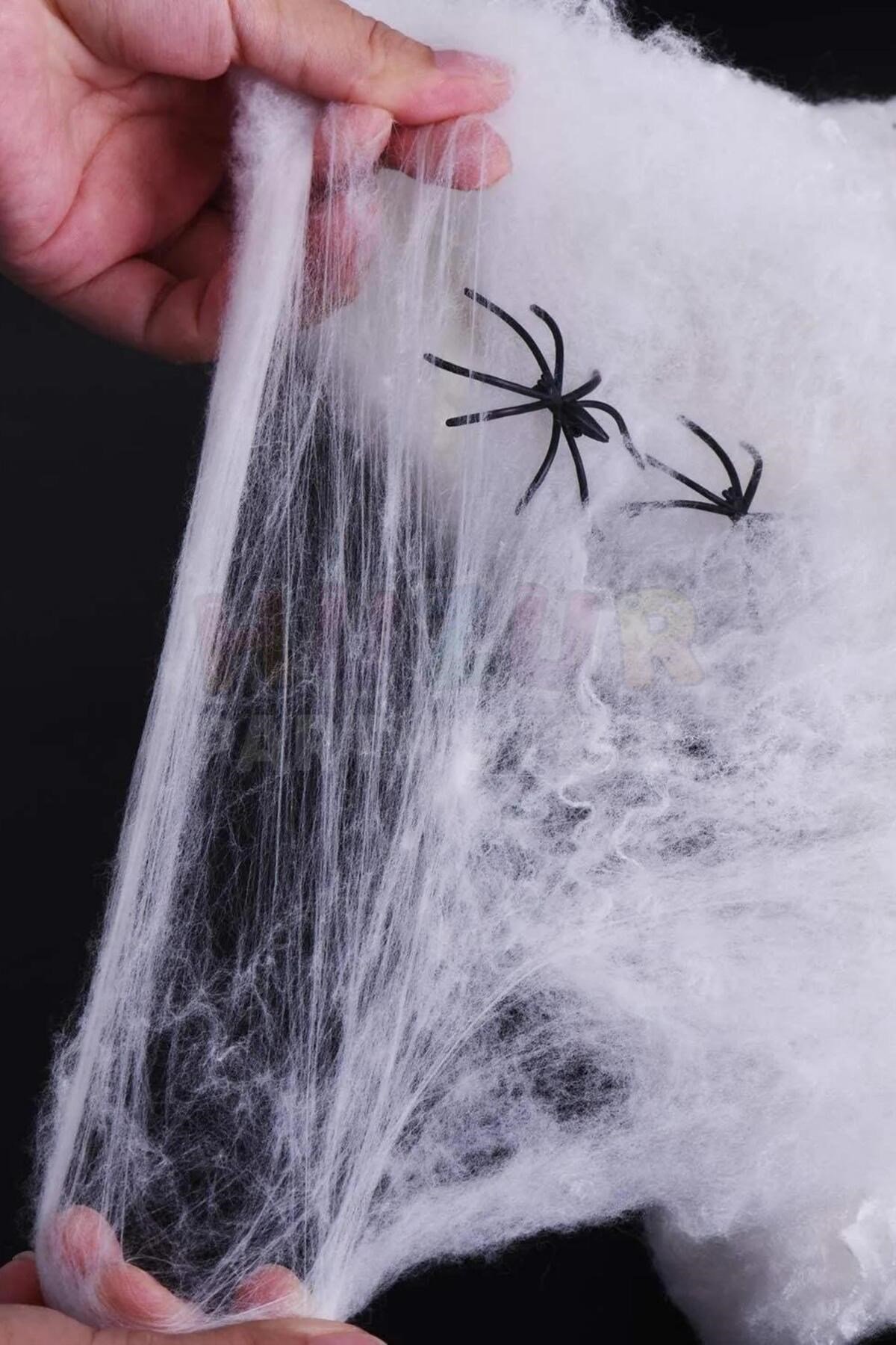 Beyaz Örümcek Ağı Ve Küçük Örümcek Seti Yapay 20 gr Halloween Cadılar Bayramı Partisi Ağ Dekor Süs