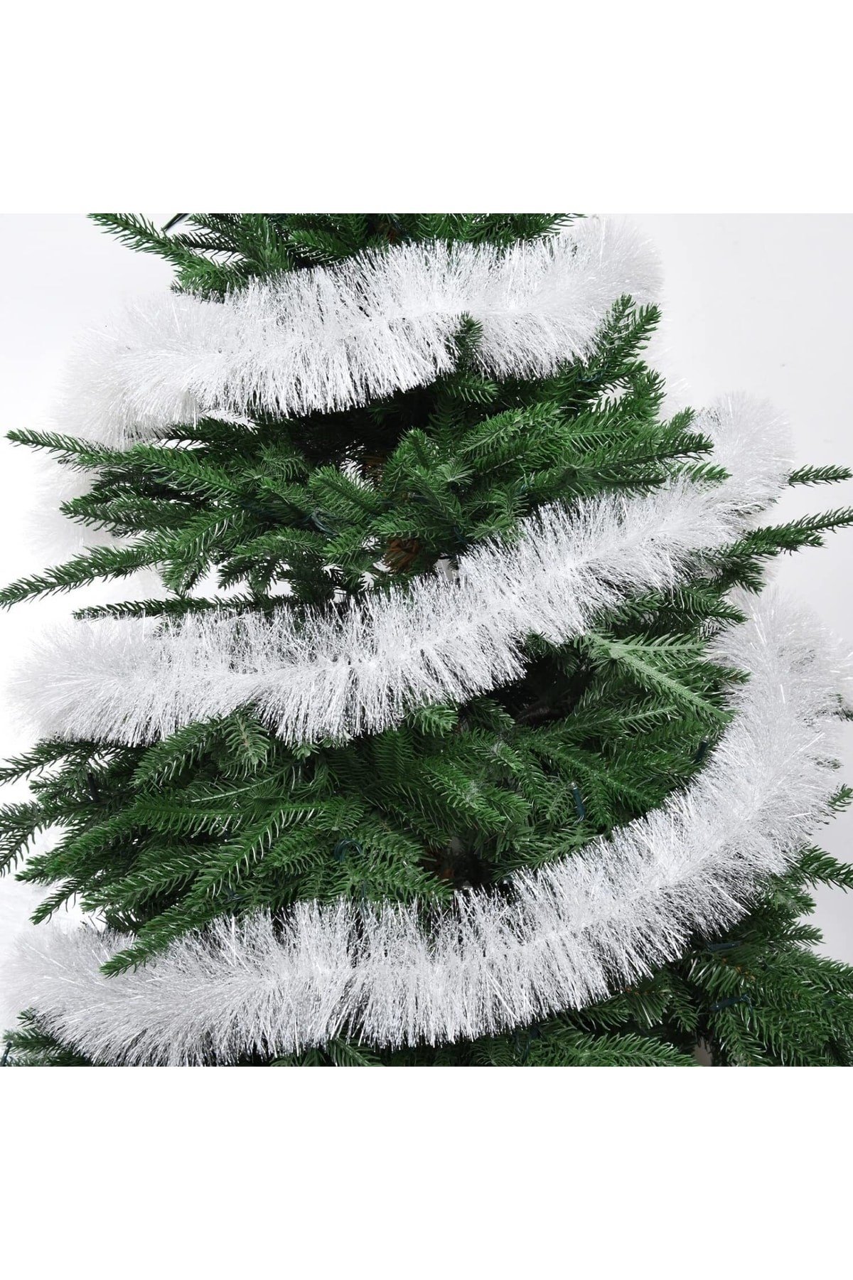 Beyaz Yılbaşı Garland Doğum Günü Simi Çam Ağacı Süsü 200x7 Cm Boyuna Asılan Boyna Takılan Parti Sim