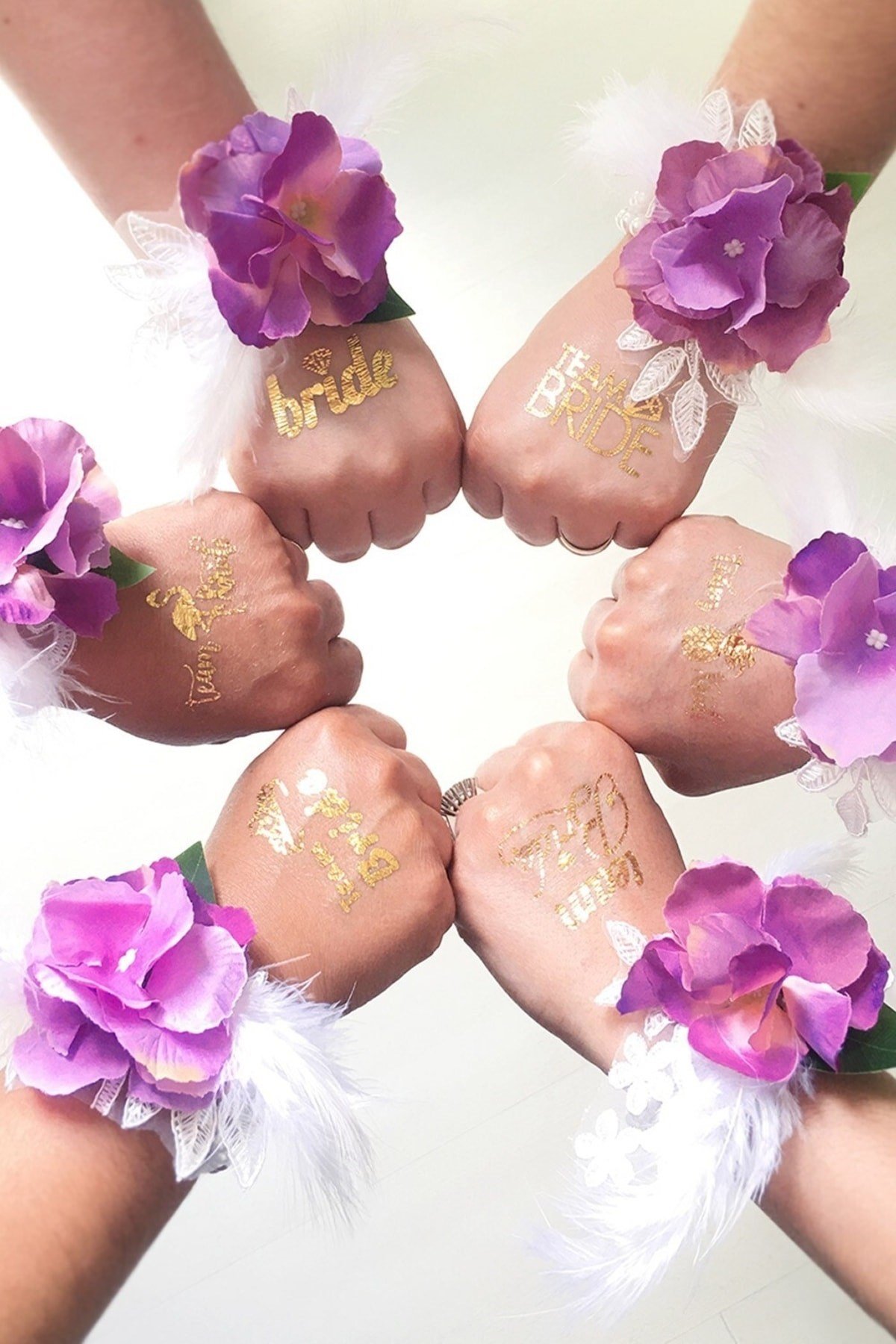 Bride To Be 1 Bride 10 Team Bride Gold Renkli Altın Sarısı Geçici Dövme Bekarlığa Veda Partisi