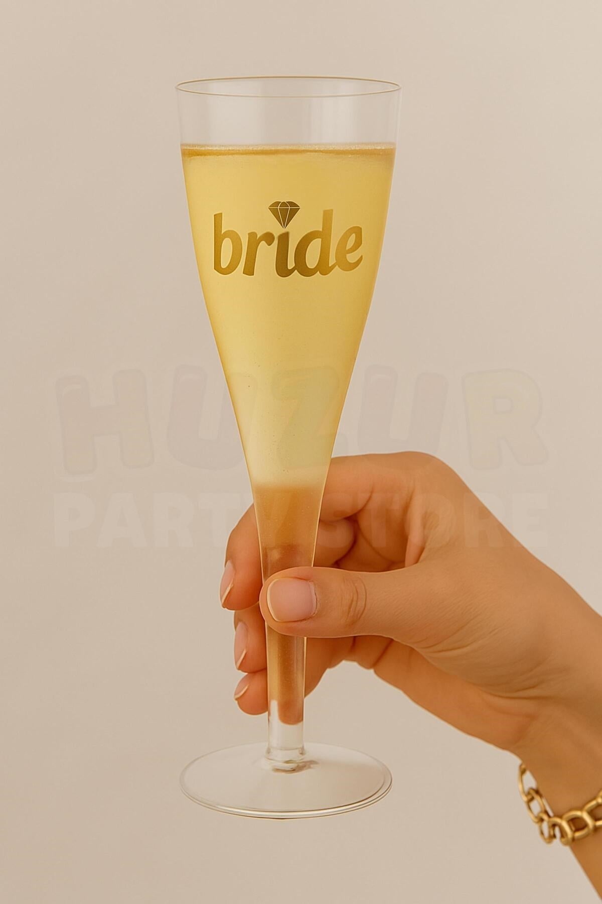 Bride To Be Partisi Kadeh Şampanya Bardağı 6lı Bekarlığa Veda Partisi Mika Sert Bardak Dövmeli