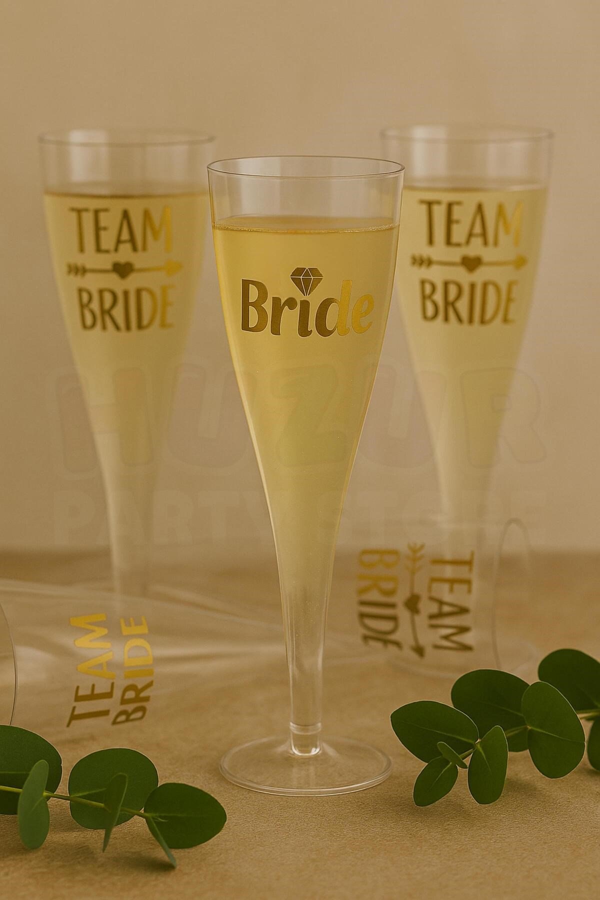 Bride To Be Partisi Kadeh Şampanya Bardağı 6lı Bekarlığa Veda Partisi Mika Sert Bardak Dövmeli