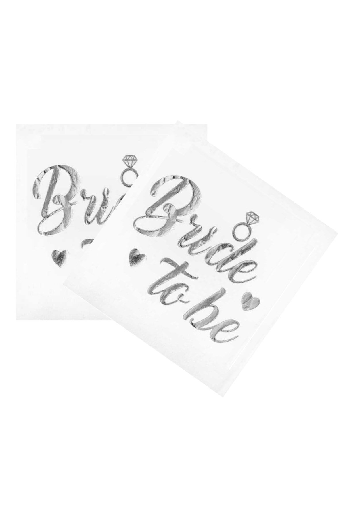 Bride To Be Peçete Gümüş Yaldızlı Beyaz 16lı Gri Varaklı Bekarlığa Veda Partisi Süsleri Malzemeleri