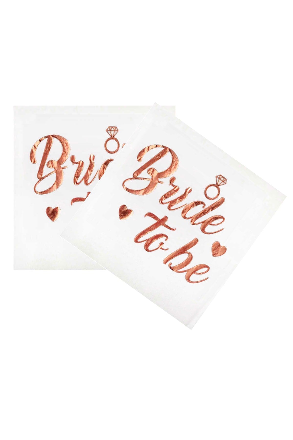 Bride To Be Peçete Rose Gold Yaldızlı 16lı Bakır Varaklı Bekarlığa Veda Partisi Süsleri Malzemeleri
