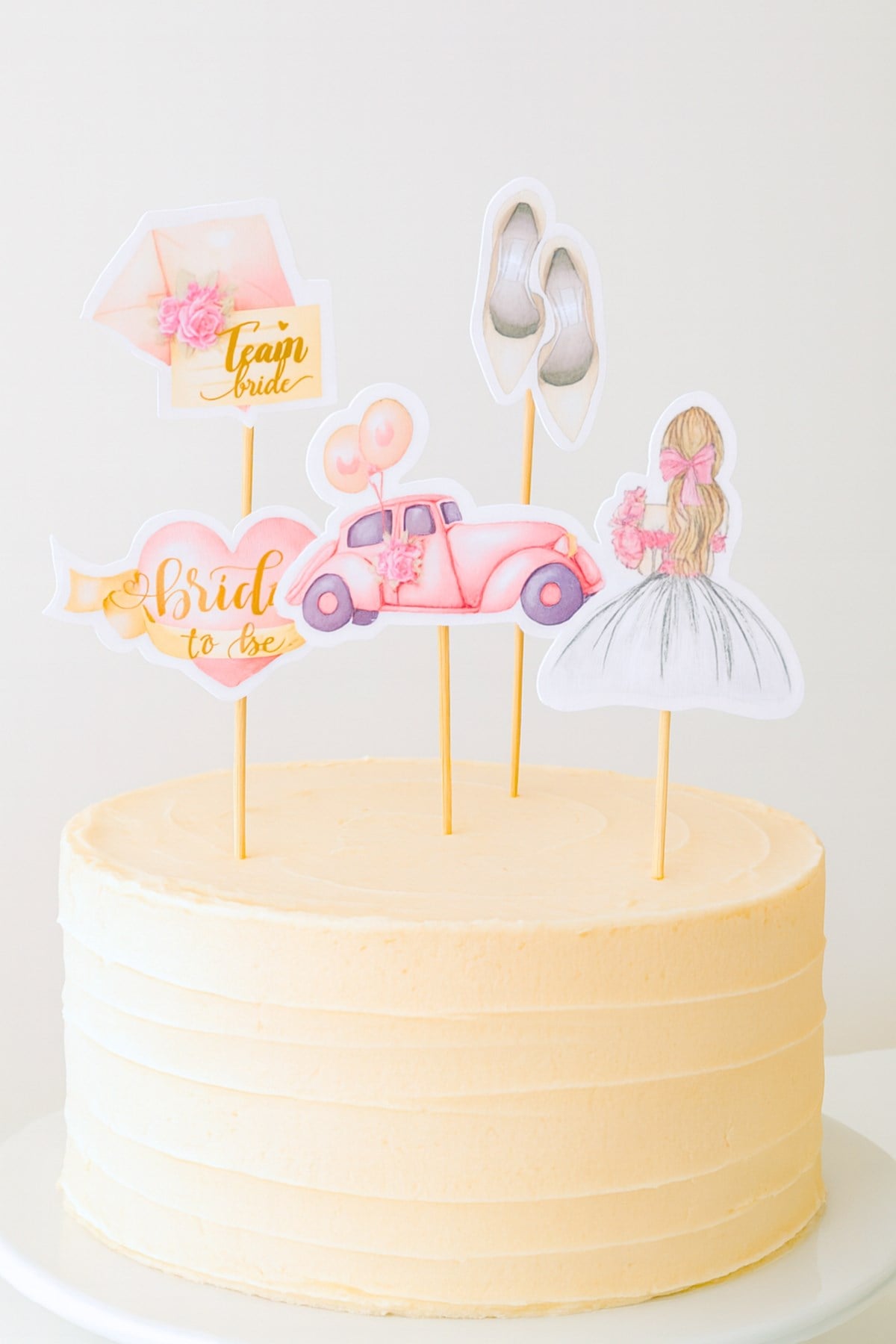 Bride To Be Vintage Pasta Süsü 5li Set Bekarlığa Veda Partisi Gelin Konseptli Kürdan Dekor Süsleri