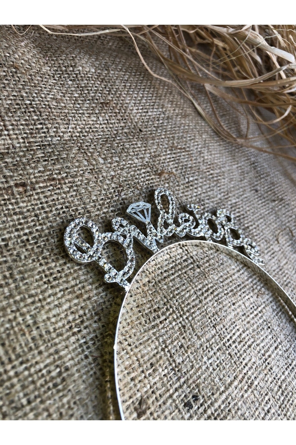 Bride To Be Yazılı Taşlı Taç Parıldayan Taş Yapısı Gümüş Gri Renkli Bekarlığa Veda Partisi