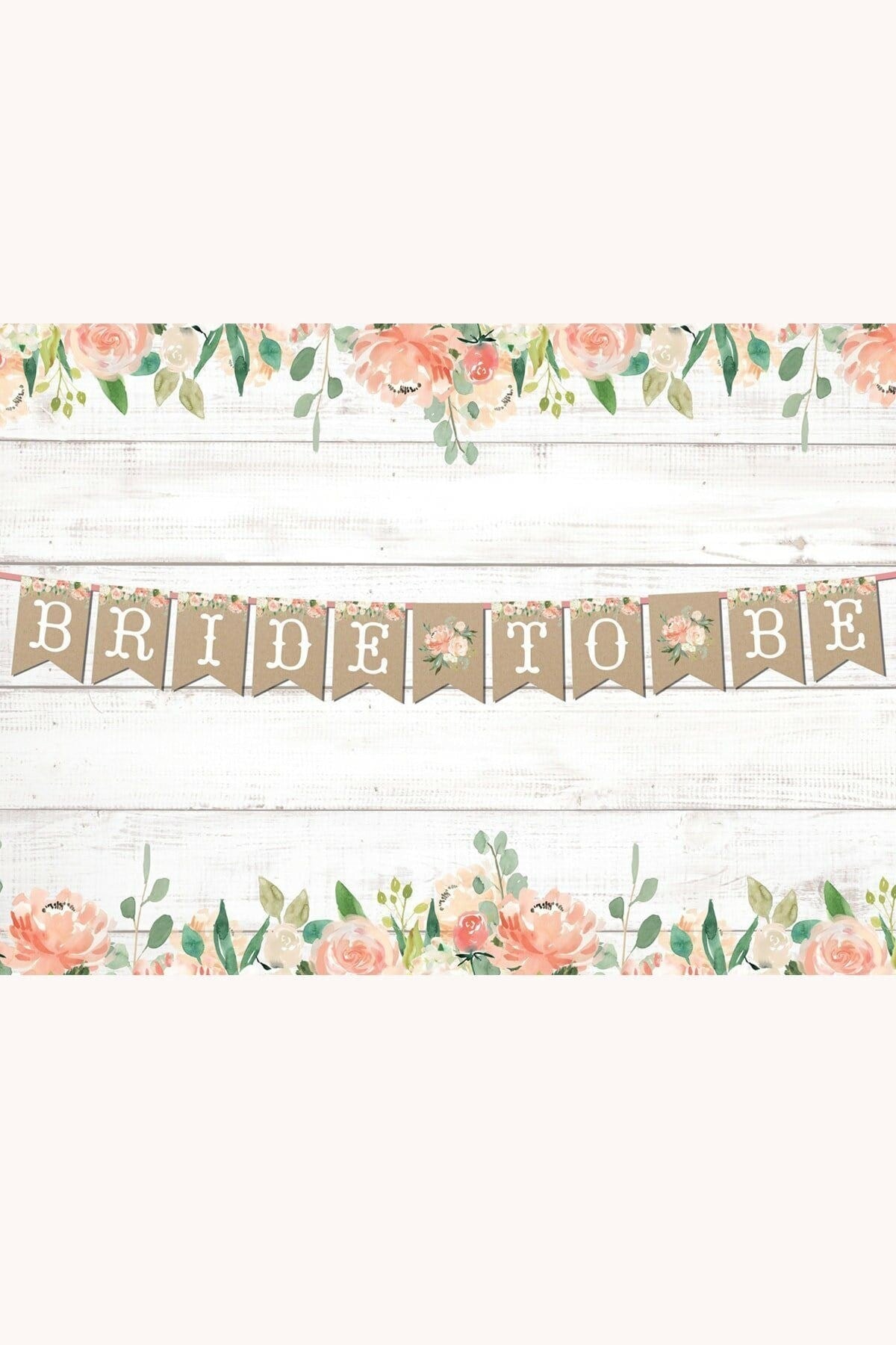 Bride To Be Yazılı Temalı Bekarlığa Veda Partisi Konsepti 2 Metre Karton Ipli Yazı Flama Banner