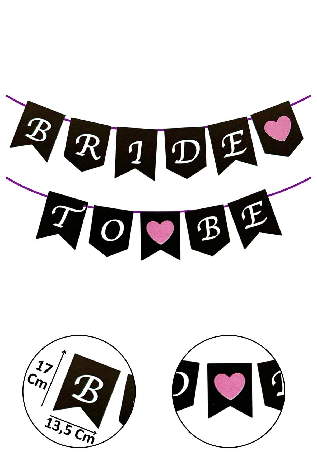 Bride To Be Yazılı Yazı Süsü Bekarlığa Veda Partisi Konsepti Malzemeleri 2 Metre Karton Flama Banner