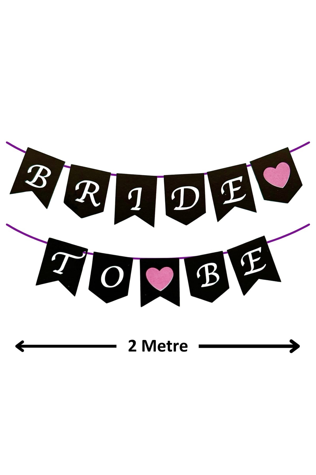 Bride To Be Yazılı Yazı Süsü Bekarlığa Veda Partisi Konsepti Malzemeleri 2 Metre Karton Flama Banner