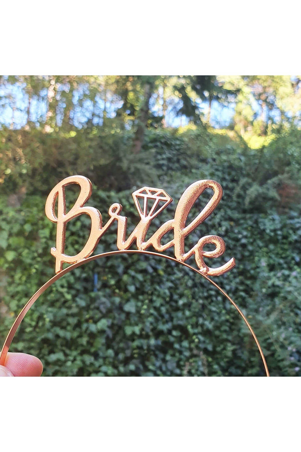 Bride Yazılı Metal Taç Rose Gold Renkli Bakır Renginde Bekarlığa Veda Partisi Konsepti Kaliteli Taç