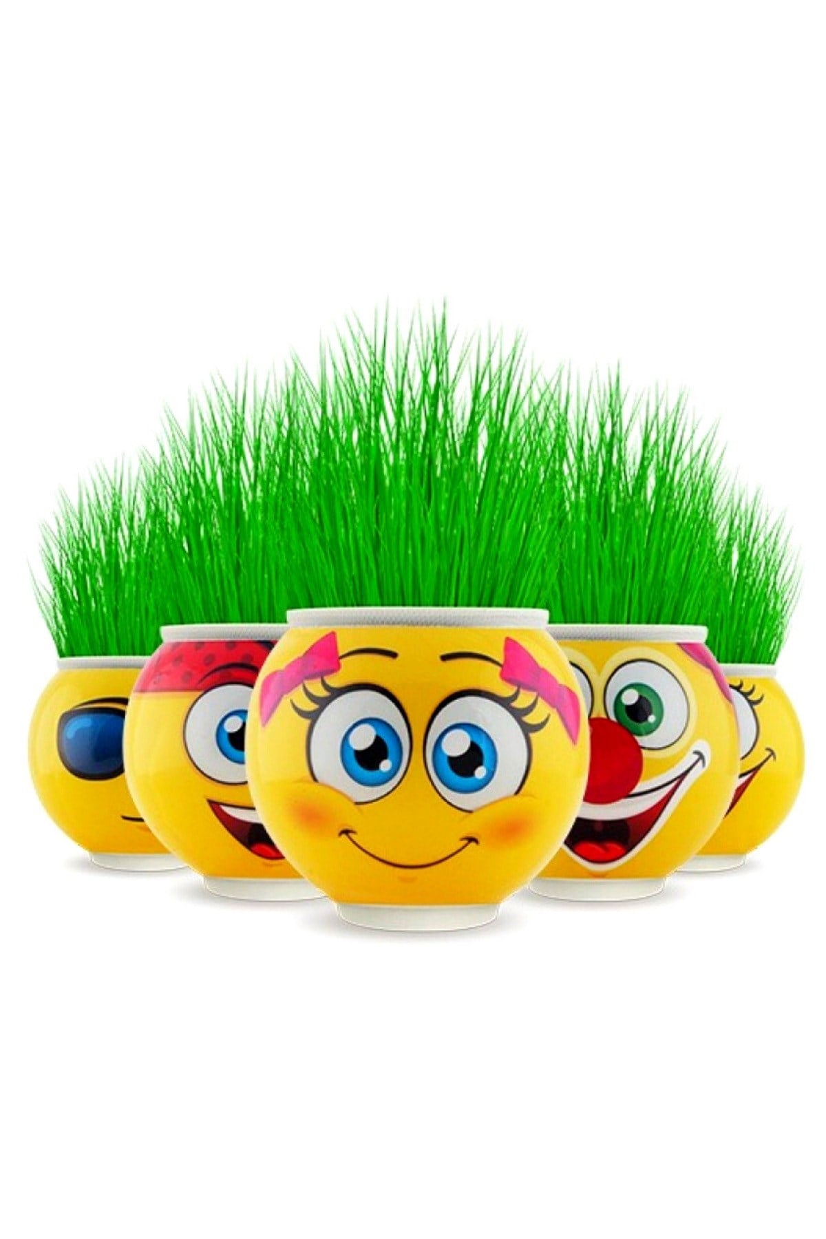 Çim Adam Orijinal 5 Adet Lisanslı Eğlenceli Sevimli Ürün Emojili Çimoji Oyuncaklar