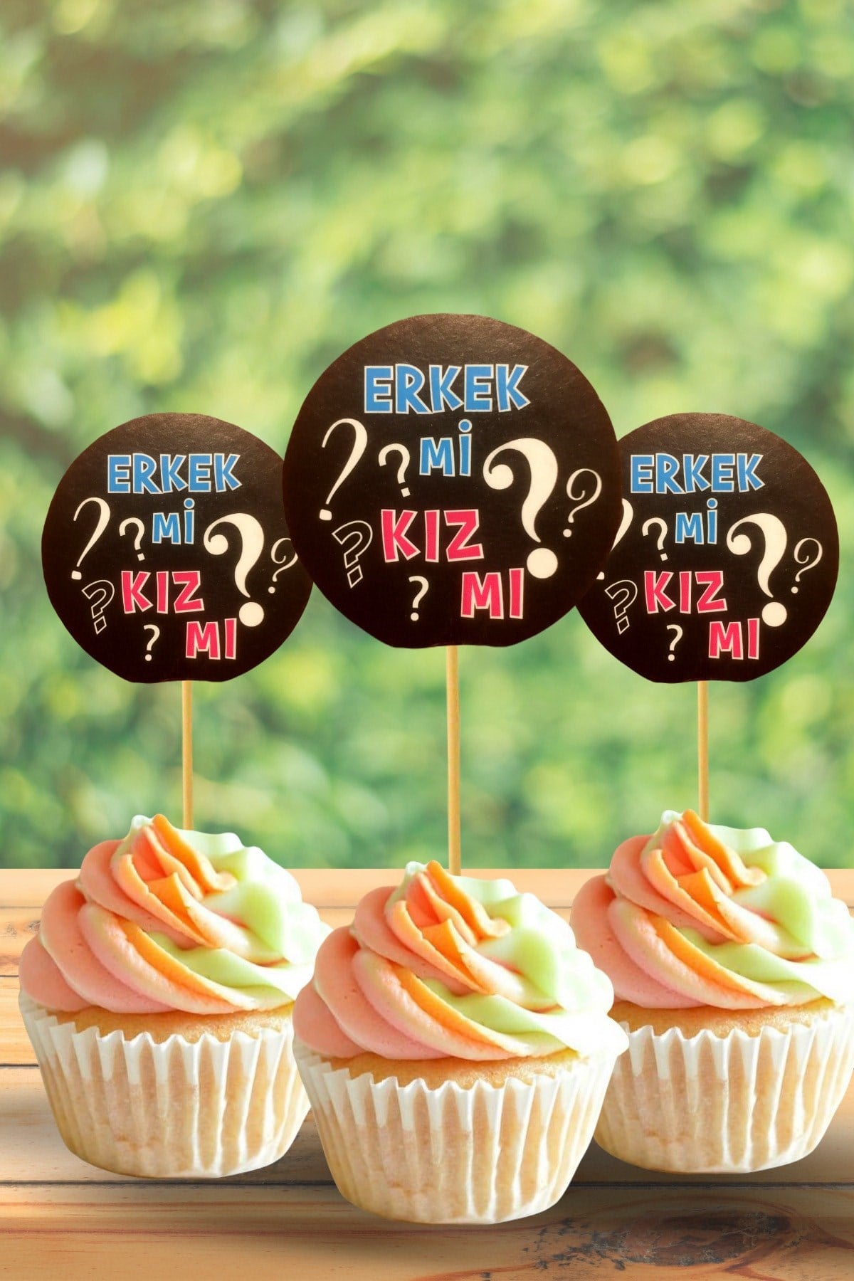Cinsiyet Belirleme Partisi Kürdanı 10 Adet 9 Cm Kız Mı Erkek Mi Boy Or Girl Gender Reveal Konsept