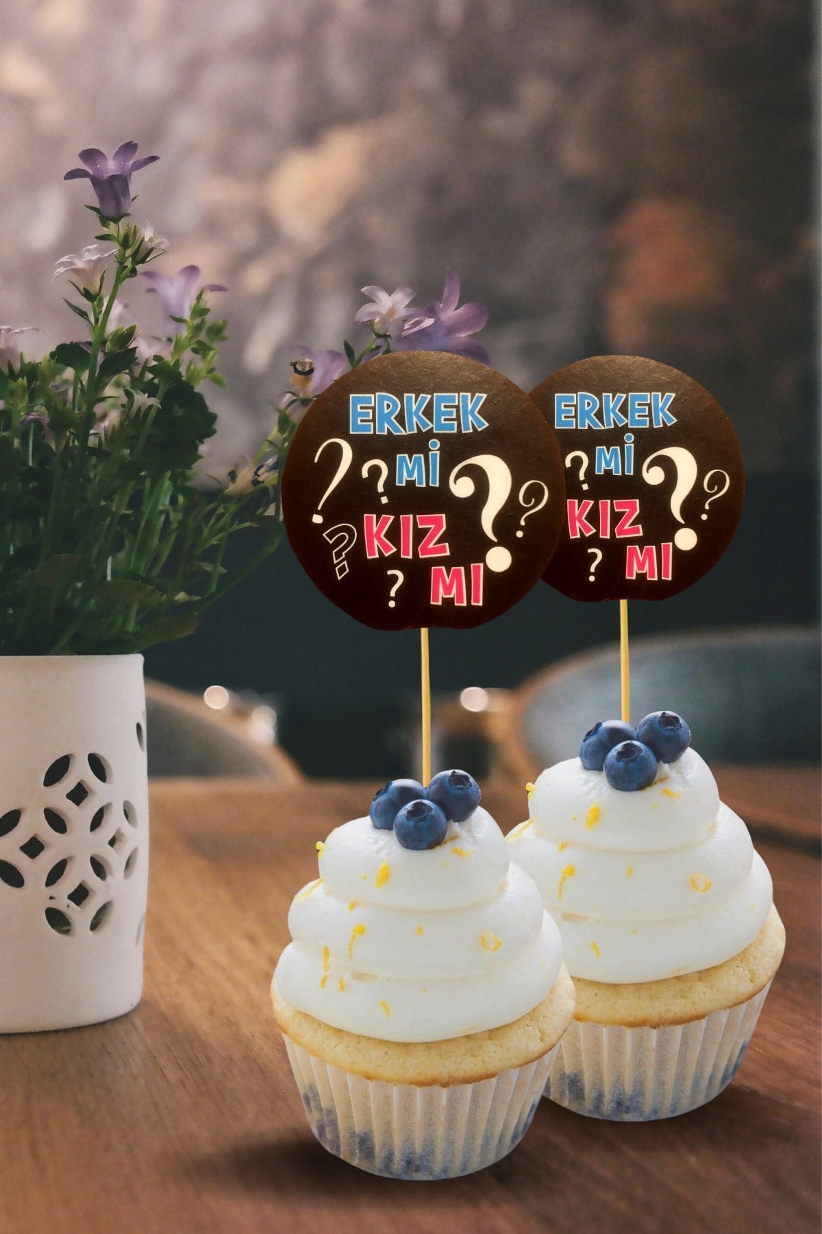 Cinsiyet Belirleme Partisi Kürdanı 10 Adet 9 Cm Kız Mı Erkek Mi Boy Or Girl Gender Reveal Konsept