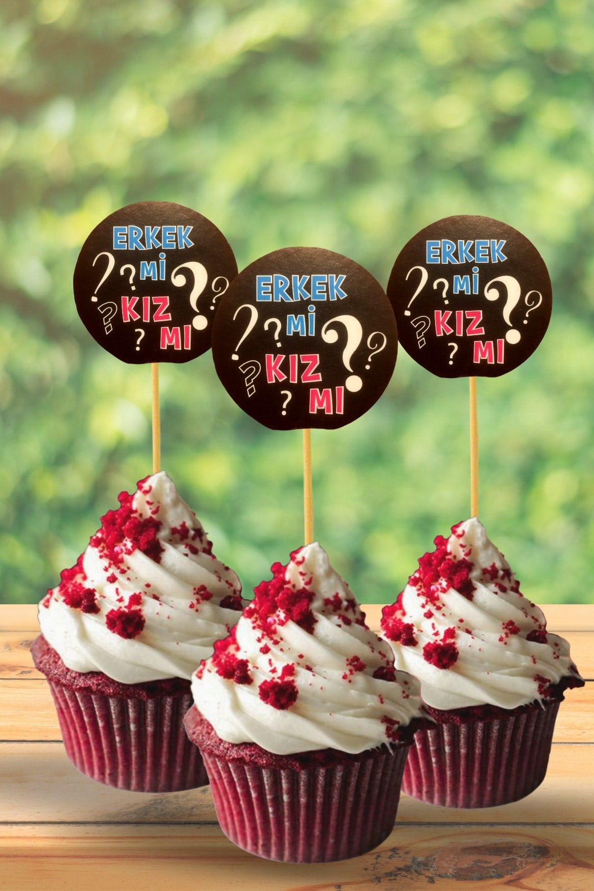 Cinsiyet Belirleme Partisi Kürdanı 10 Adet 9 Cm Kız Mı Erkek Mi Boy Or Girl Gender Reveal Konsept