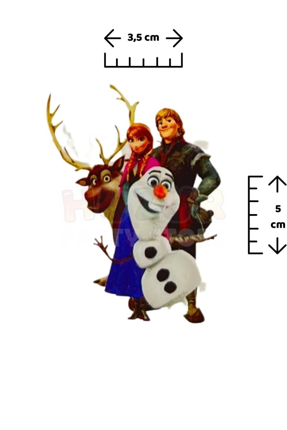 Elsa Anna 8 Adet Geçici Çocuk Dövmesi Doğum Günü Parti Renkli Tattoo Dövme Olaf Frozen Konsepti