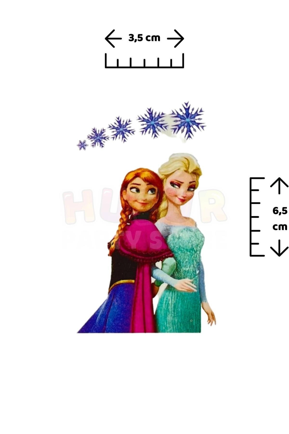 Elsa Anna 8 Adet Geçici Çocuk Dövmesi Doğum Günü Parti Renkli Tattoo Dövme Olaf Frozen Konsepti