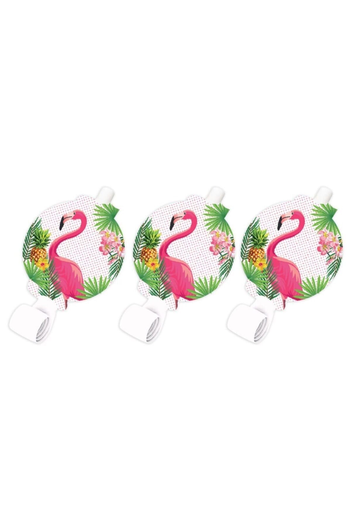 Flamingo Karakterli Kaynana Dili 6 Adet 23x3 Cm Dağıtmalık Bebek Köpekbalığı Temalı Konsept Süs