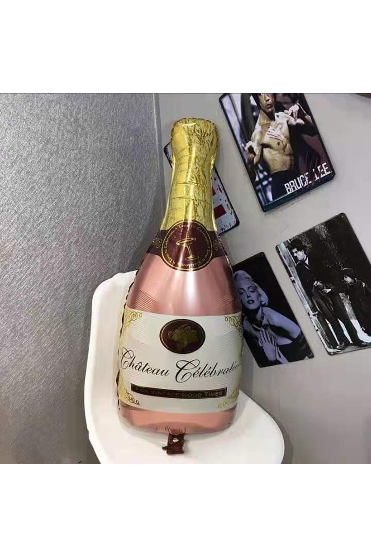 Folyo Balon Rose Gold 104x49 Cm Chateau Celebration Yazılı Bride To Be Bekarlığa Veda Parti Şişe