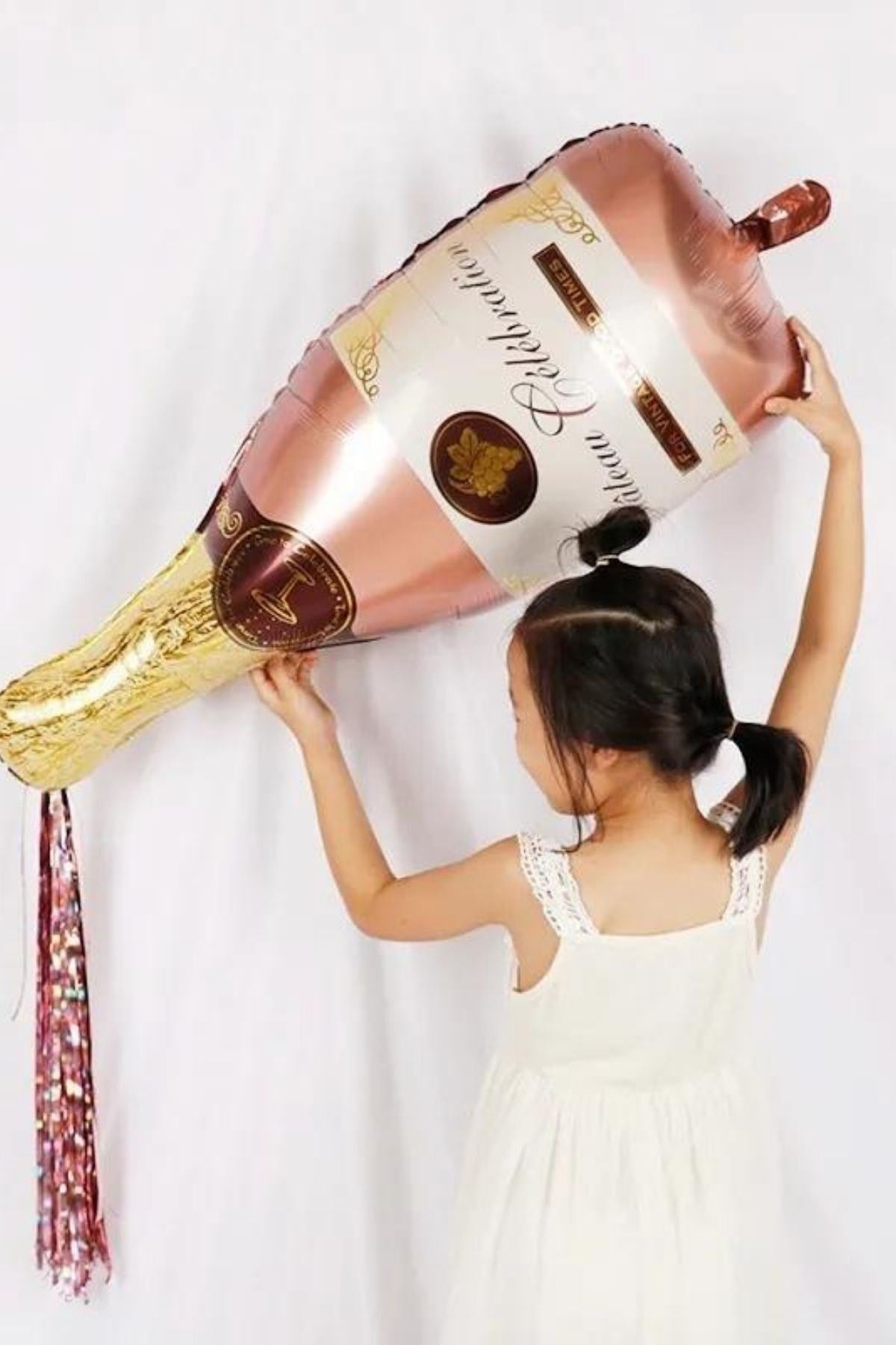 Folyo Balon Rose Gold 104x49 Cm Chateau Celebration Yazılı Bride To Be Bekarlığa Veda Parti Şişe