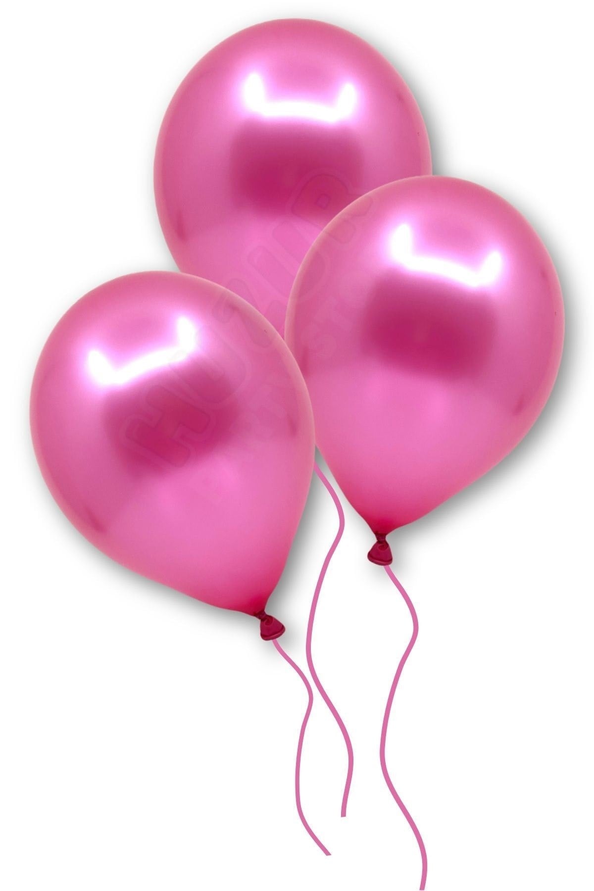 Fuşya Renkli Metalik Balon 10 Adet 30 Cm Lateks Parti Konsept Temalı Ruby Renginde Doğum Günü Balonu