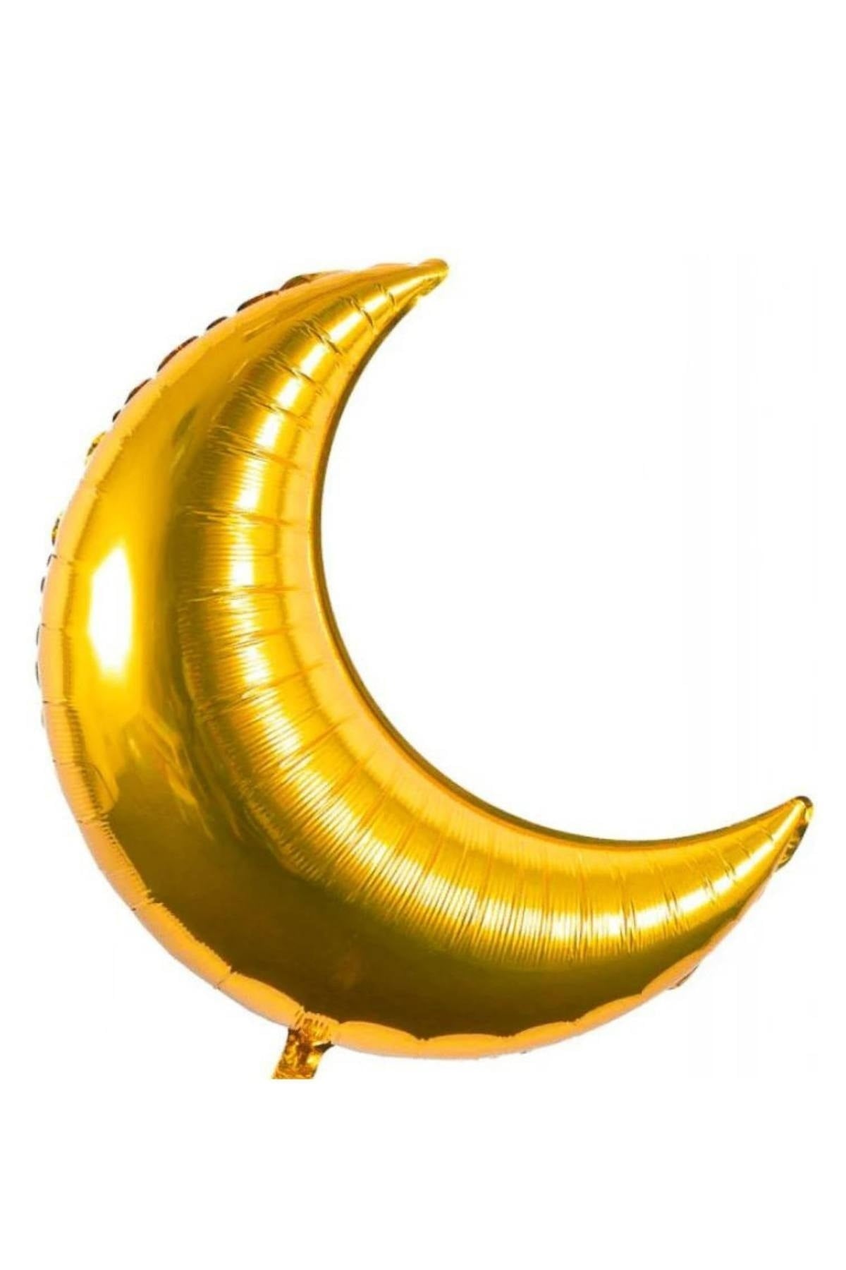 Gold Renkli Hilal Ay Folyo Balon 60 Cm Altın Sarısı Renk Ramazan Bayramı Islam Dini Konsepti 22 Süs