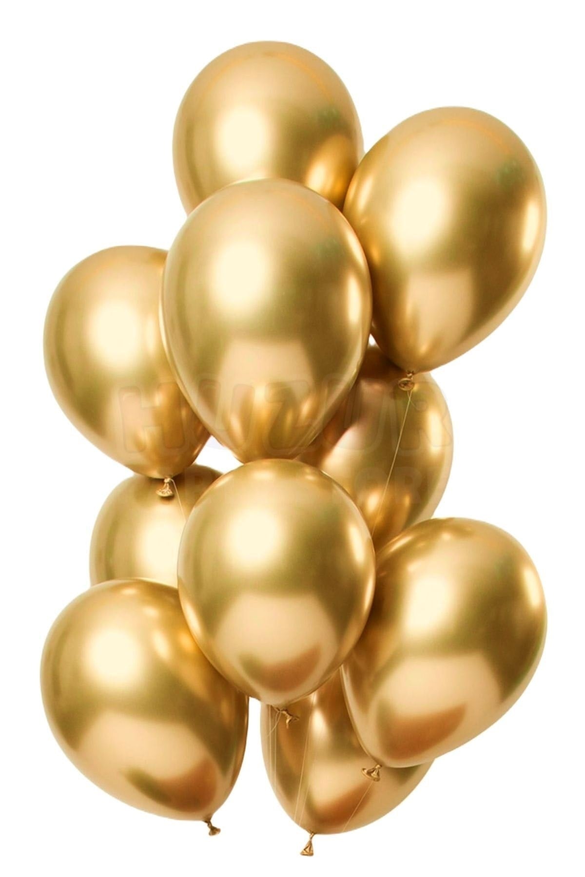 Gold Renkli Krom Balon 10 Adet 30 Cm Altın Sarısı Inanılmaz Parlak Rengi Canlı Doğum Günü Partisi