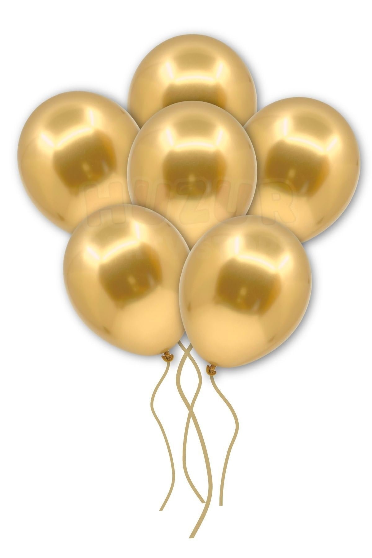 Gold Renkli Krom Balon 50 Adet 30 Cm Altın Sarısı Inanılmaz Parlak Rengi Canlı Doğum Günü Partisi