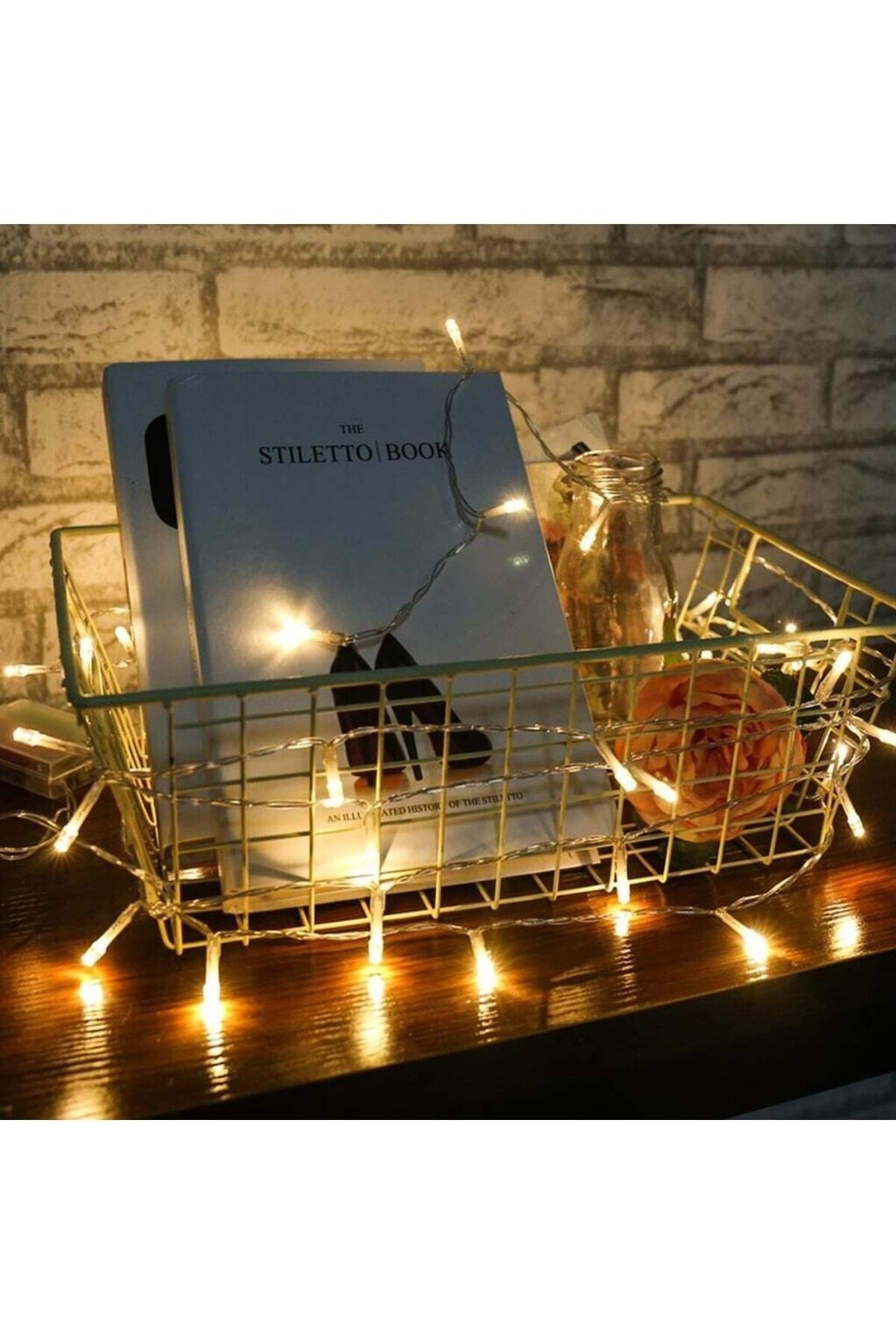 Günışığı Yılbaşı Ağacı Işığı Süsü Led 10 Metre Kablolu Fişli 100 Ledli 8 Modlu Fonksiyonlu Sarı