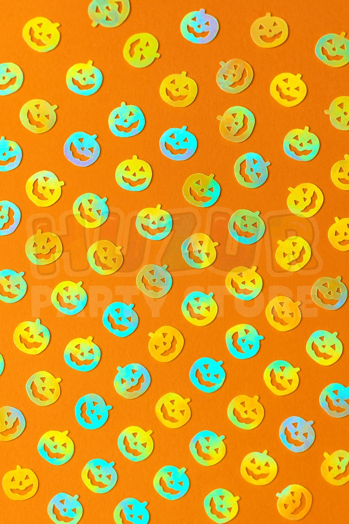 Halloween Balkabağı Serpiştirmelik Masa Konfeti Hologramlı Cadılar Bayramı Kabak 1 Cm 125 Adet