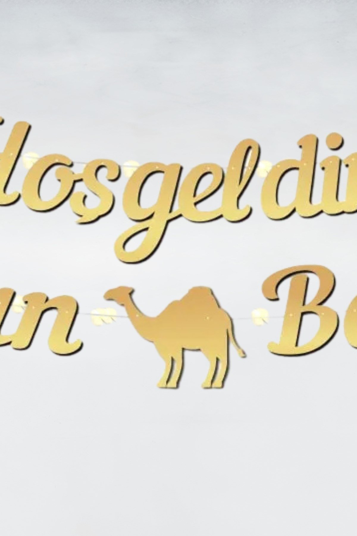 Hoşgeldin Kurban Bayramı Yazılı 17 Parça Süsleme Seti Led Işıklı Yazı Balon Zincir Yıldız Asılan Süs