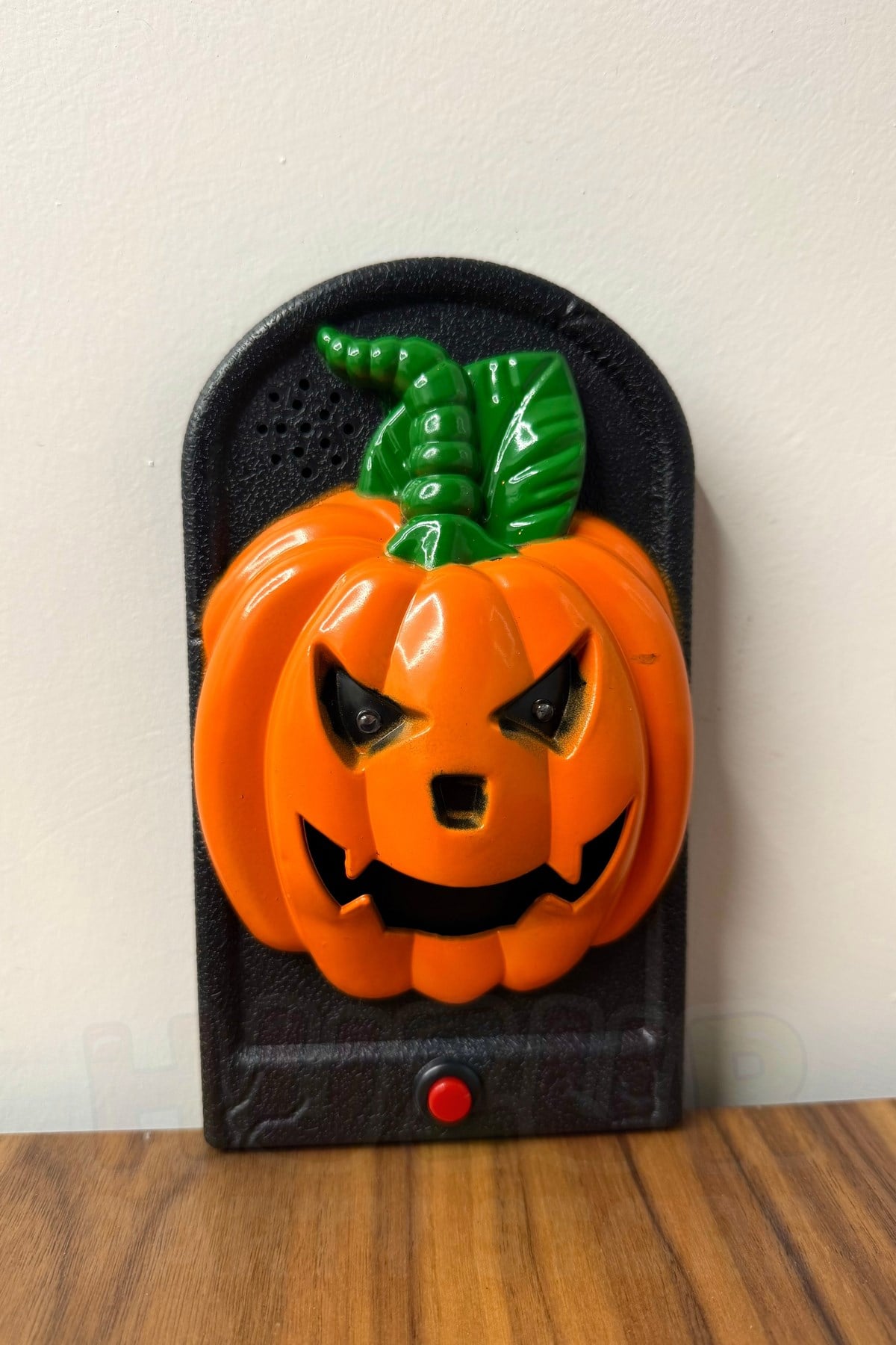 Işıklı Sesli Kabak Şekilli Aniden Örümcek Çıkan Kapı Zili 19x11 cm Halloween Cadılar Bayramı Dekor