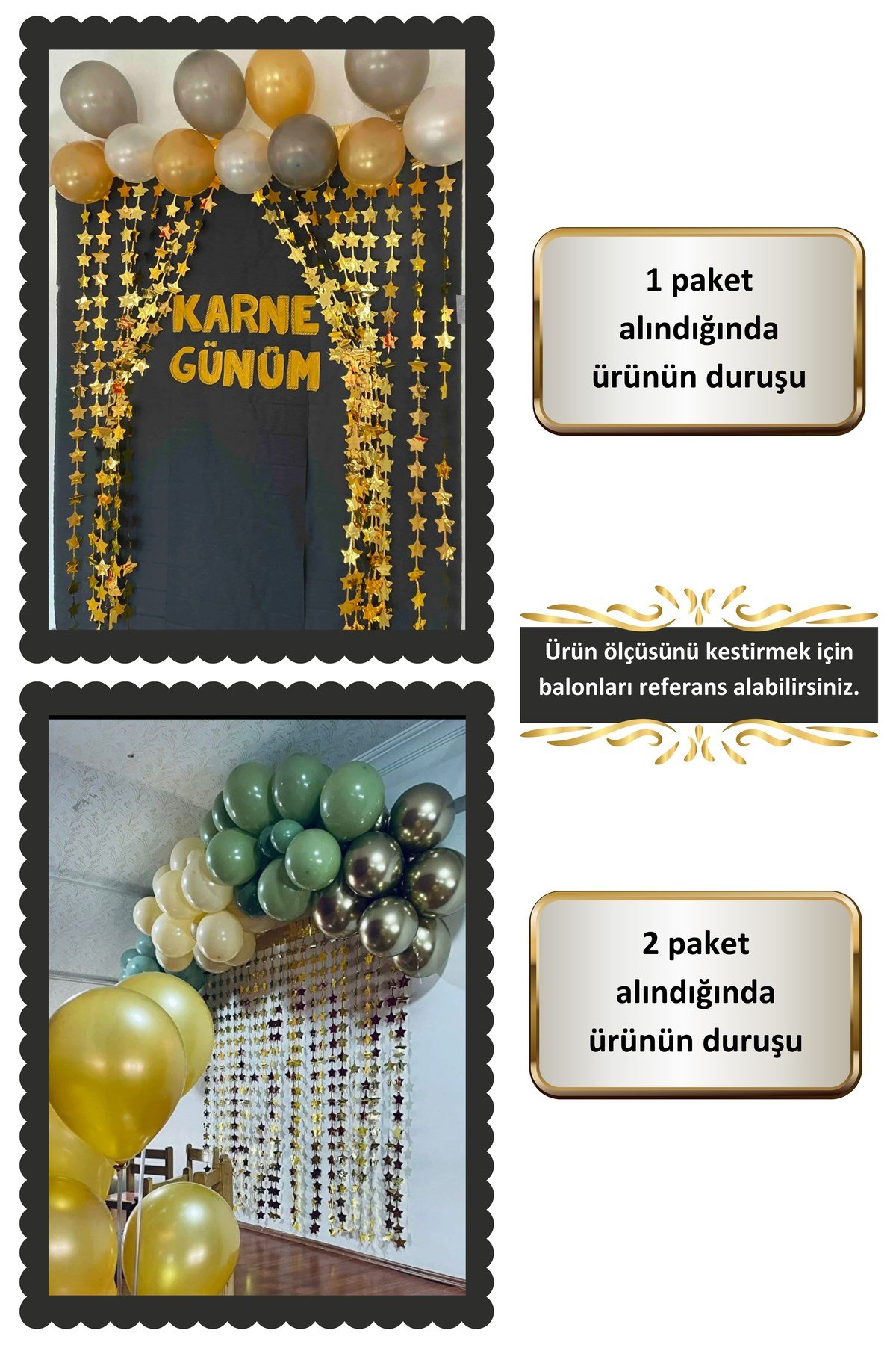 Işıltılı Yıldızlı Ramazan Bayramı Gold Arka Fon Kendinden Yapışkanlı Altın Sarısı Yıldız Duvar Perde