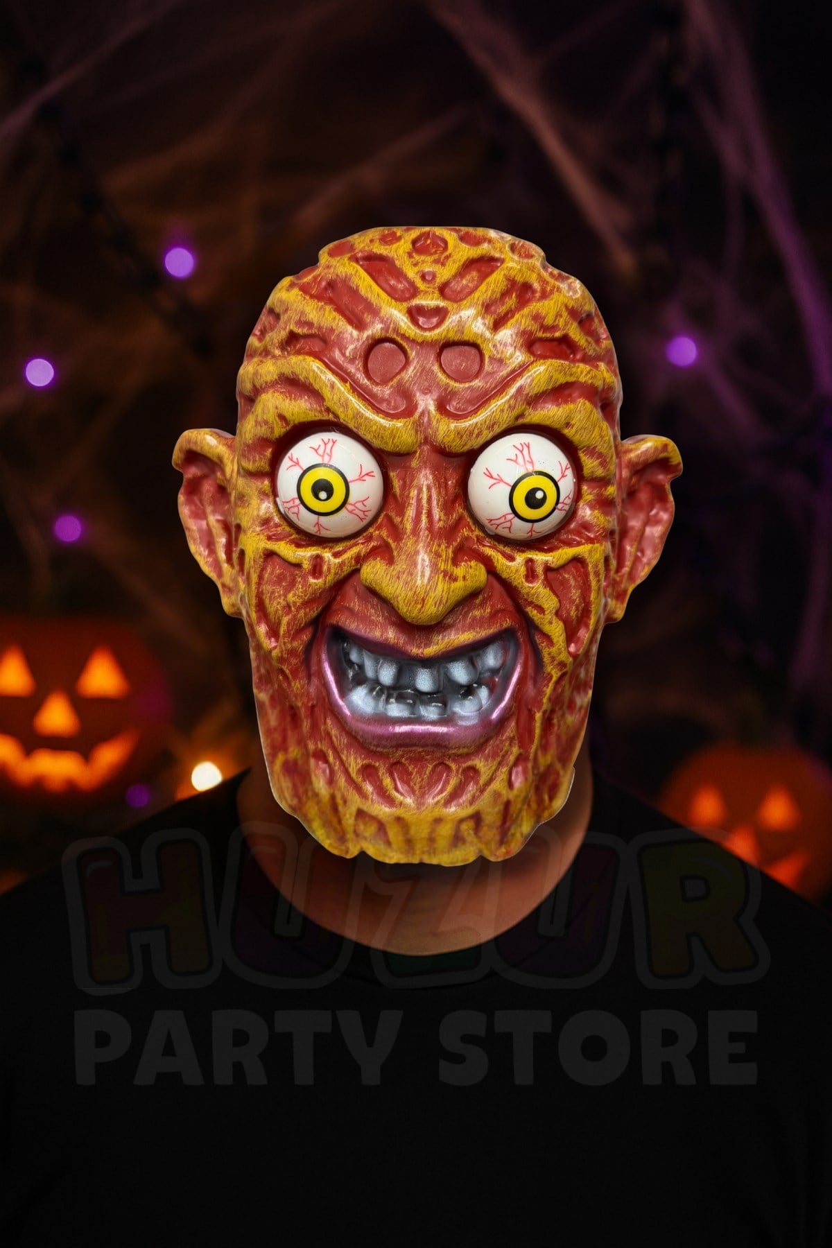 Kanlı Suratlı Pörtlek Gözlü Maske 24x21 Cm Plastik Cadılar Bayramı Halloween Parti Kostüm Aksesuar