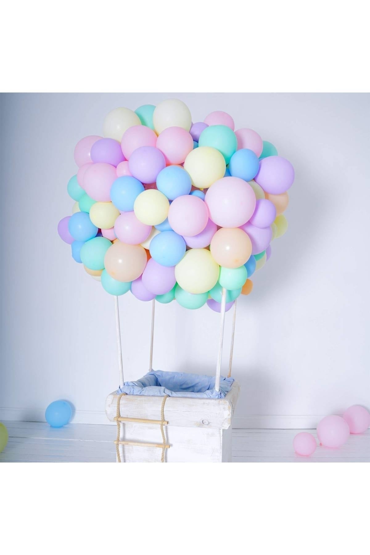 Karışık Makaron Balon 10 Adet 30 Cm Pastel Somon Yeşil Sarı Pembe Mor Mavi Doğum Günü Parti Konsepti
