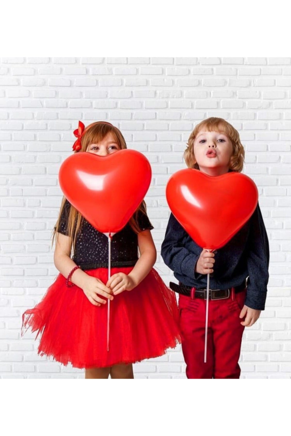 Kırmızı Kalpli Balon 50 Adet 12 Inç 30 Cm Parti Konsept Düğün Nişan Nikah Sevgili Doğum Günü Balonu