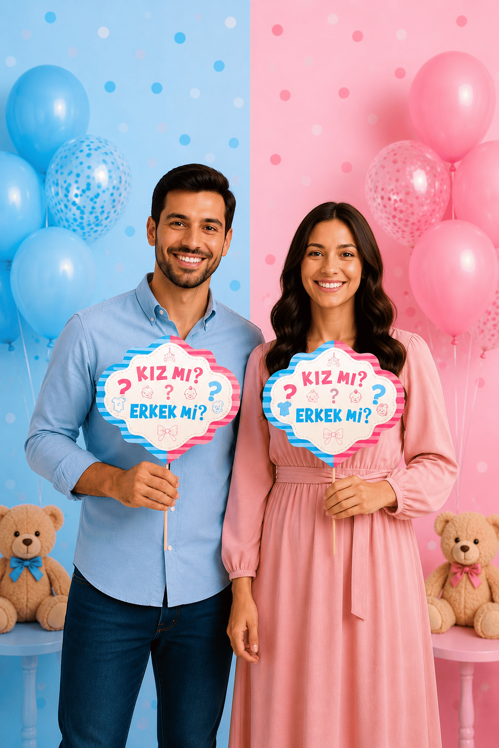 Kız mı Erkek mi Konuşma Balonu 10 Adet Cinsiyet Belirleme Partisi Baby Shower Fotoğraf Çekim Seti