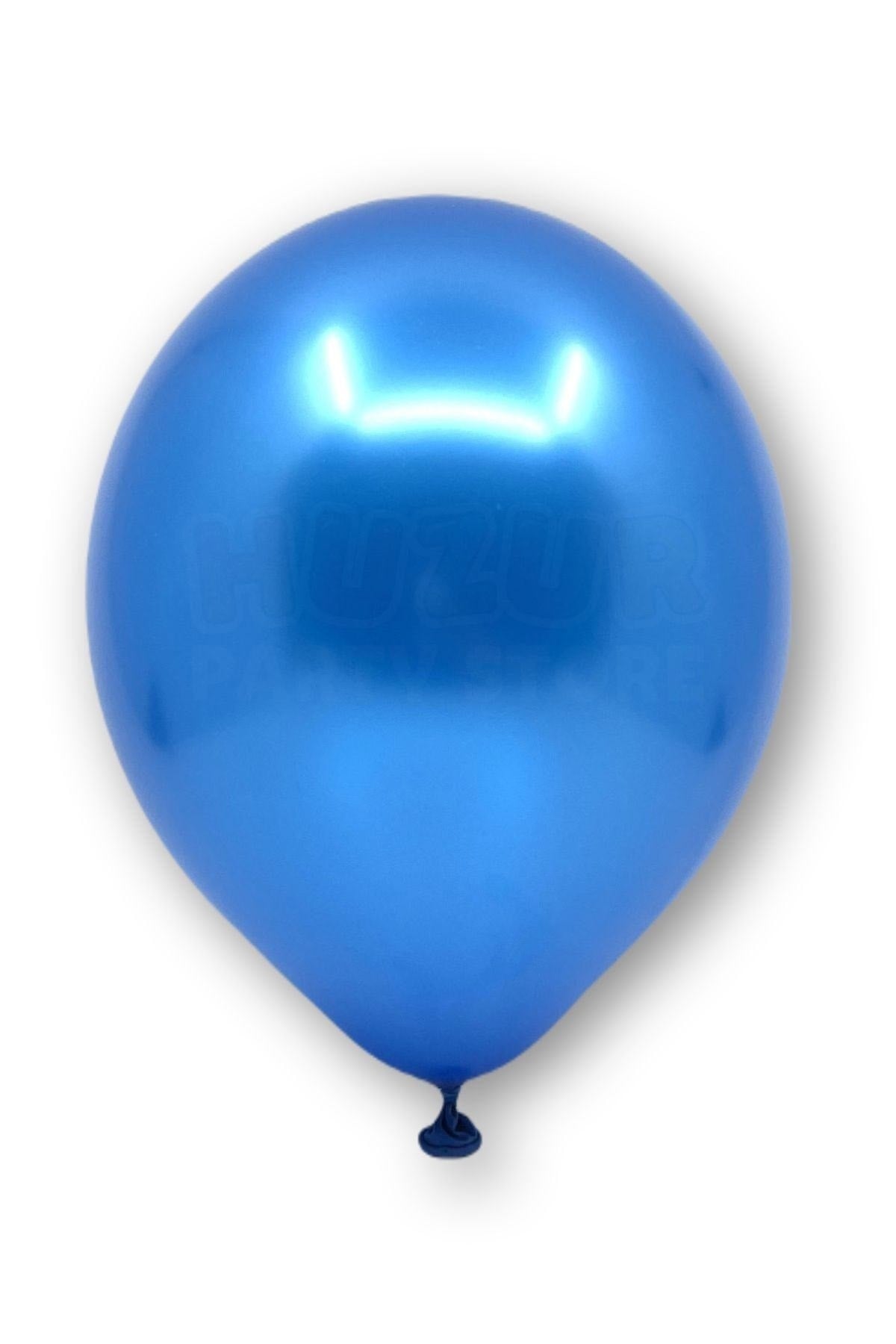 Koyu Mavi Renkli Metalik Balon 10 Adet 30 Cm Lacivert Lateks Parti Sünnet Mevlüt Doğum Günü Balonu