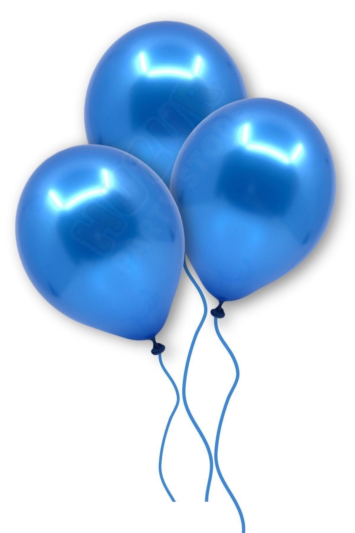Koyu Mavi Renkli Metalik Balon 10 Adet 30 Cm Lacivert Lateks Parti Sünnet Mevlüt Doğum Günü Balonu