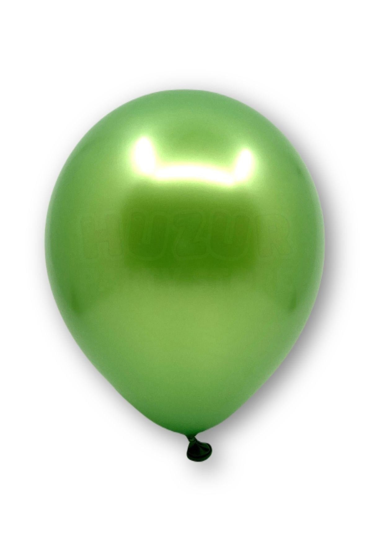 Koyu Yeşil Renkli Metalik Balon 10 Adet 30 Cm Lateks Parti Safari Hayvanları Doğum Günü Balonu