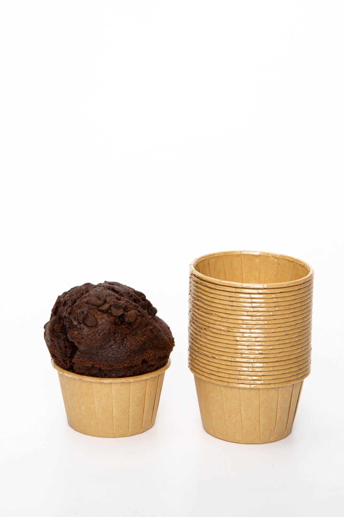 Kraft 50li Kek Kalıbı Sütlü Kahve Renk Fırında Dağılmayan 7x3.5 Cm Muffin Kalıbı Cupcake Kapsülü
