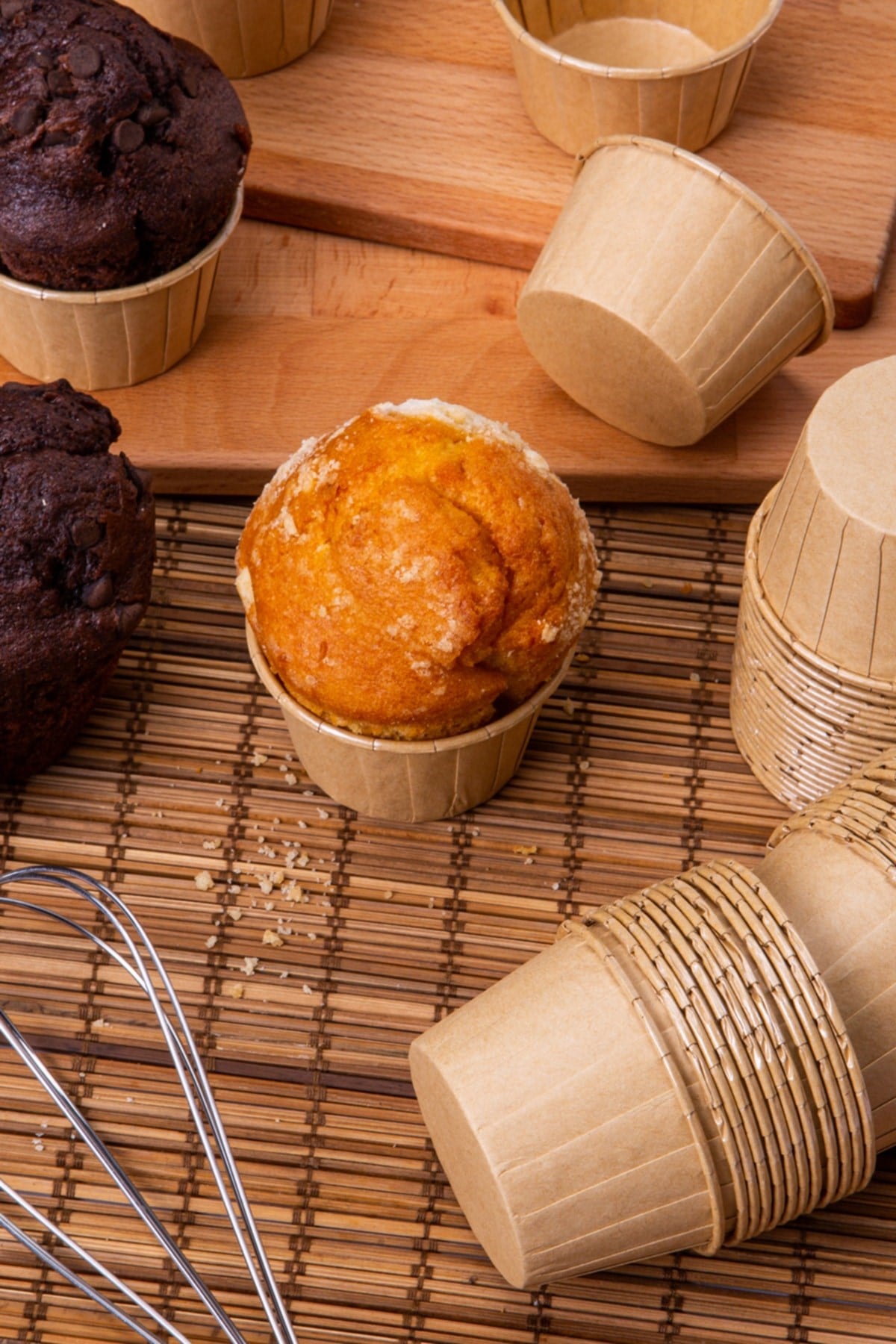 Kraft 50li Kek Kalıbı Sütlü Kahve Renk Fırında Dağılmayan 7x3.5 Cm Muffin Kalıbı Cupcake Kapsülü