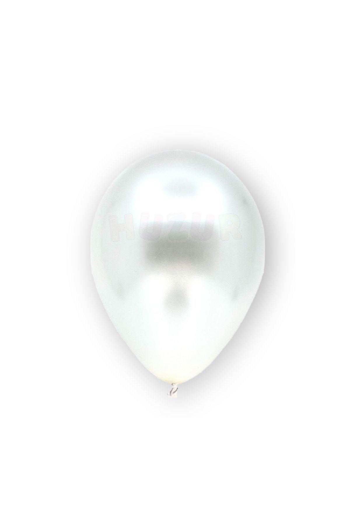 Küçük Mini Boy Beyaz Renkli Metalik Balon 10 Adet 6 Inç 15 Cm Parti Konsept Kına Doğum Günü Balonu