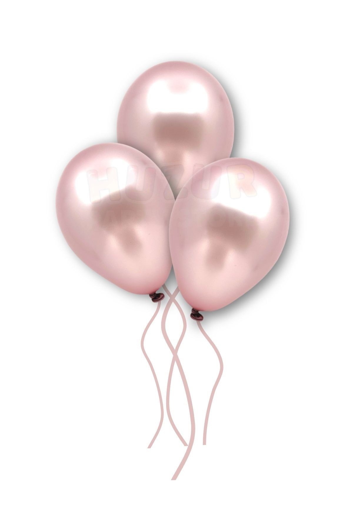 Küçük Mini Boy Gül Kurusu Renkli Metalik Balon 50 Adet 6 Inç 15 Cm Koyu Pembe Doğum Günü Süs Balonu
