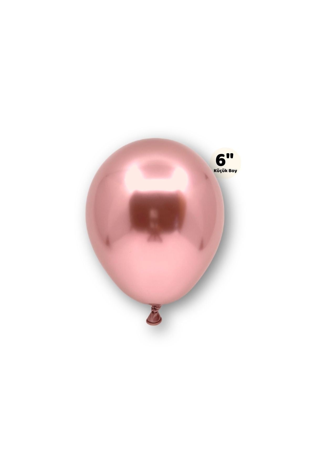 Küçük Mini Boy Rose Gold 10 Adet Renkli Krom Balon 6 Inç 15 Cm Bekarlığa Veda Bride Doğum Günü Balon