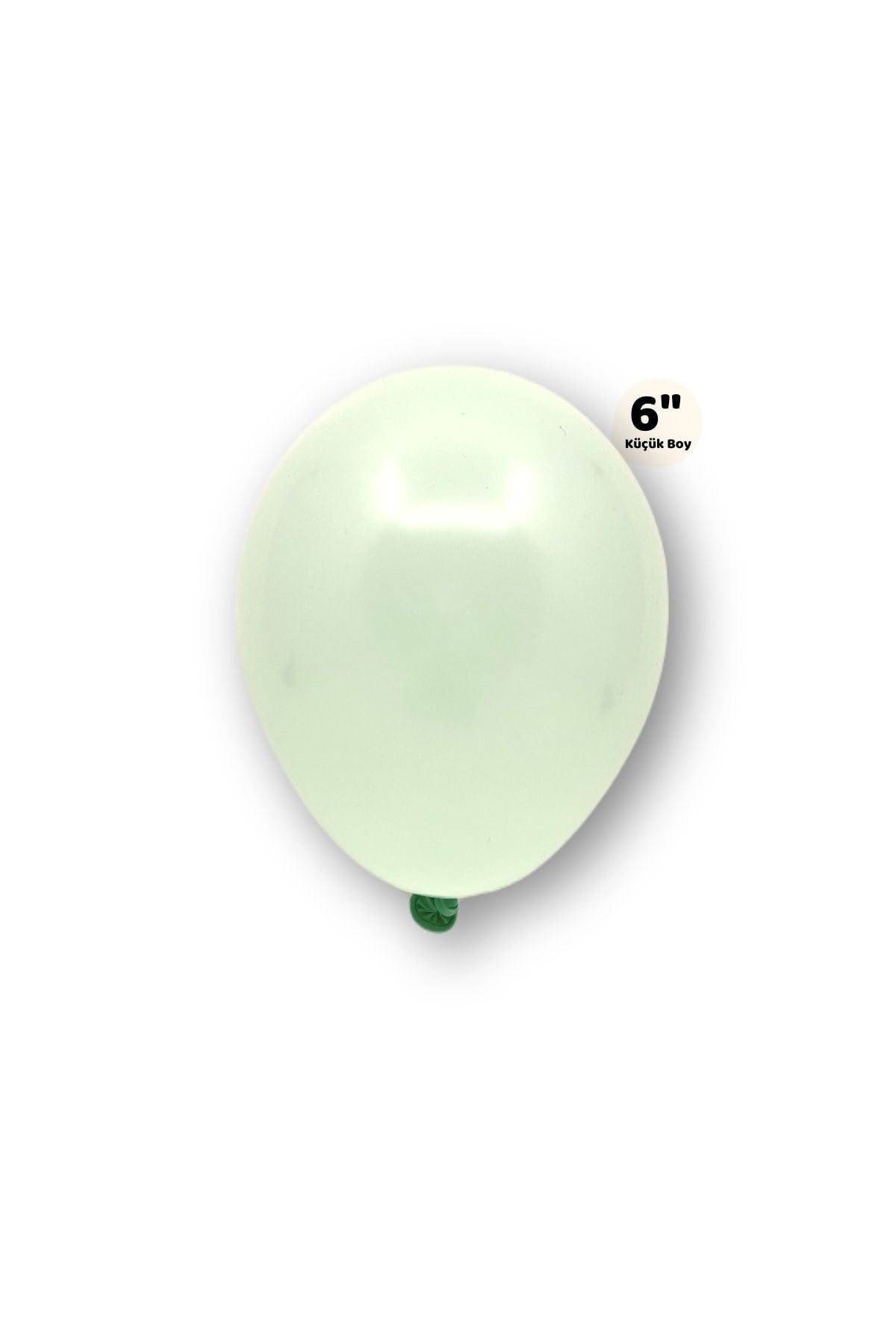 Küçük Mini Boy Yeşil Renkli Makaron Balon 10 Adet 6 Inç 15 Cm Parti Balonu Soft Renk Doğum Günü Süs